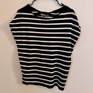 LOFT black and white striped blouse.